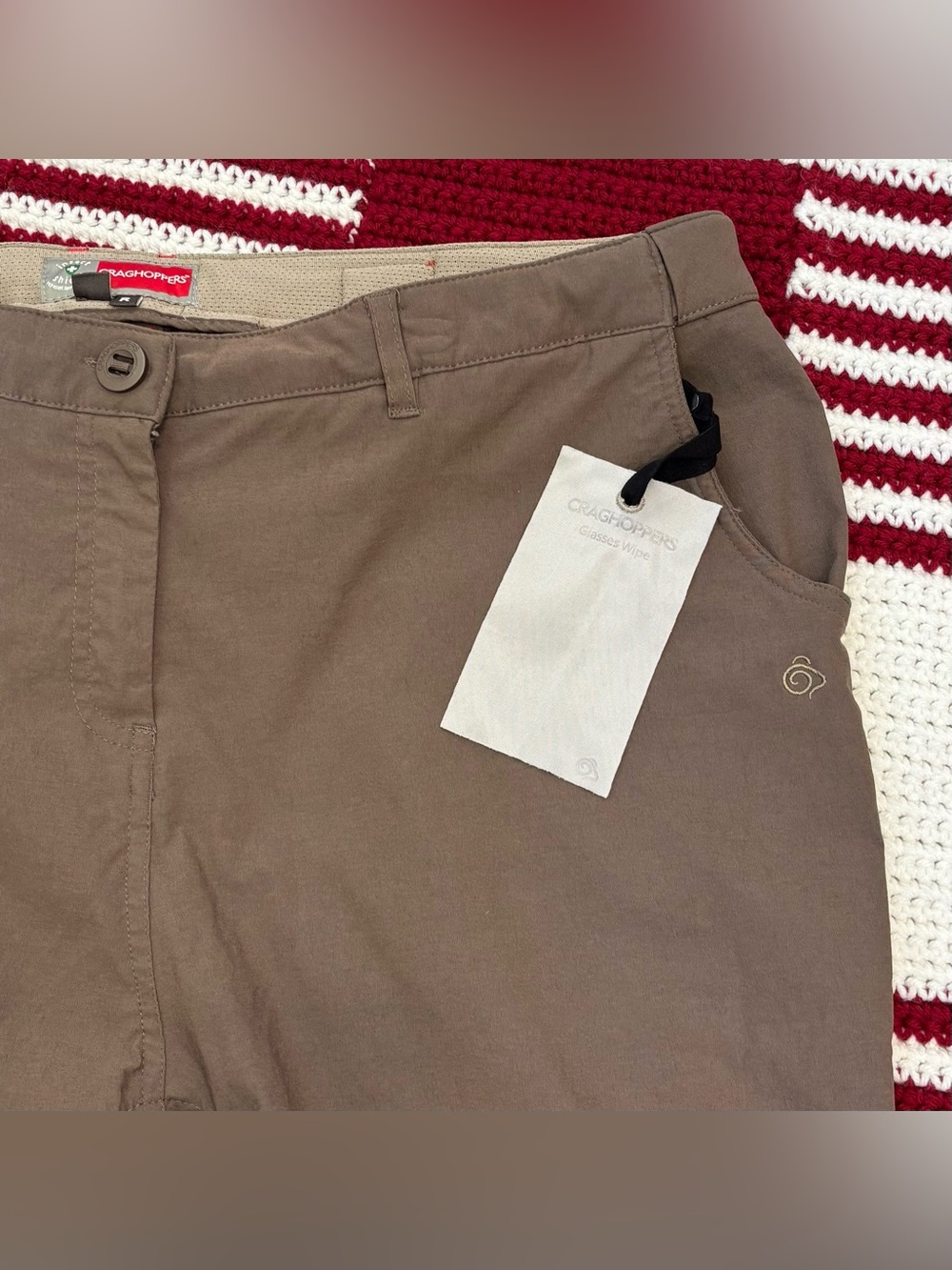 Like New Craghoppers Women's Nosilife Insect Shield Trousers, Sz 16, Brown Pants - Picture 9 of 16